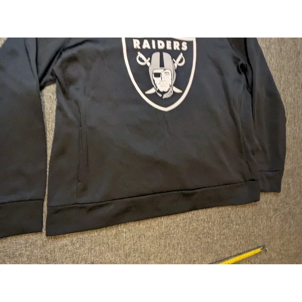 Nike NFL Las Vegas Oakland Raiders Logo Black Hoodie Pullover Mens Size XXL